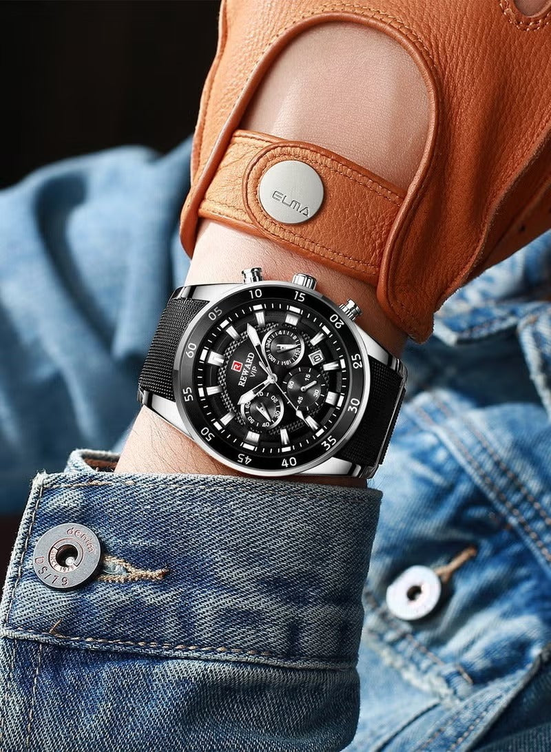 REWARD Big Dial Mens Watches | Top Luxury Brand Sport Waterproof Watch